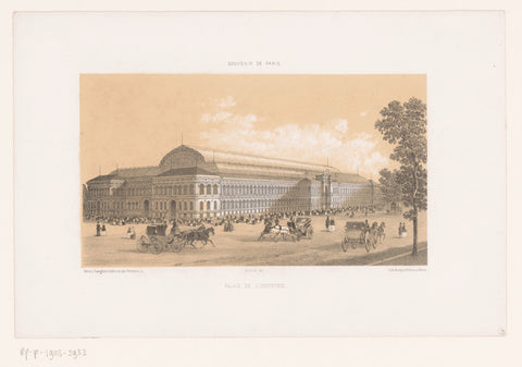 View of the Palais de l'industrie in Paris, Aubrun, c. 1855 Canvas Print