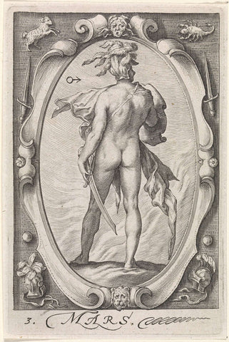 Mars, Jacob Matham, 1597 Canvas Print