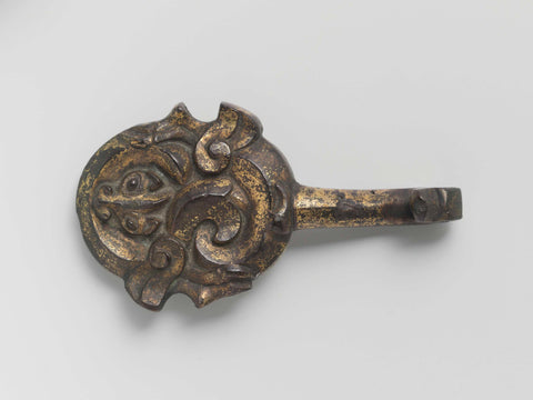 Gilt bronze belt hook, anonymous, c. -200 - c. 0 Canvas Print