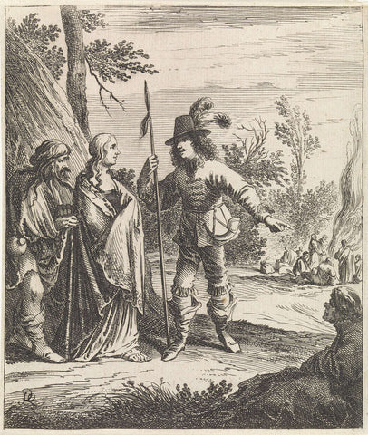 Konstance in conversation with Don Jan, Pieter Nolpe, 1643 Canvas Print