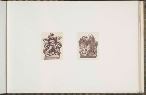 Plaster models for sculptures at the Palais du Louvre: left 