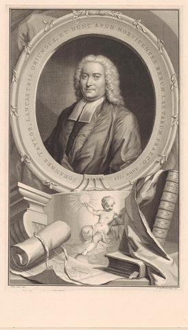 Portrait of John Taylor, Jacob Houbraken, 1754 Canvas Print