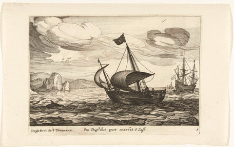 Dogger of dogboot, Robert de Baudous (possibly), 1740 - 1760 Canvas Print