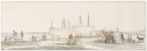 View of bari's construction site, Louis Ducros, 1778 Canvas Print