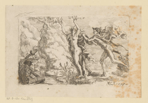 Apollo and Daphne, Marc Christoph Steudner, 1686 - 1704 Canvas Print