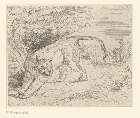 Tiger, Eugène Delacroix, 1854 Canvas Print