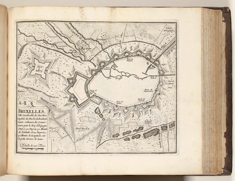 Map of Brussels, c. 1693-1696, anonymous, 1693 - 1696 Canvas Print