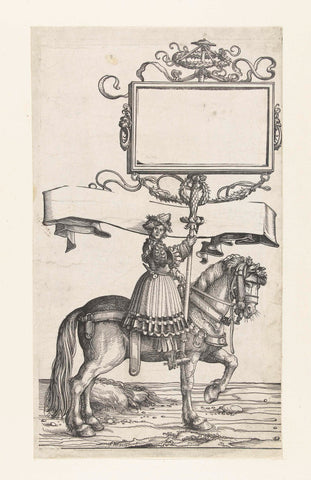 Standaarddrager, Hans Burgkmair (I), 1483 - 1526 Canvas Print