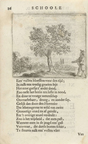 Figuur bij een appelboom, Arnold Houbraken, 1682 Canvas Print