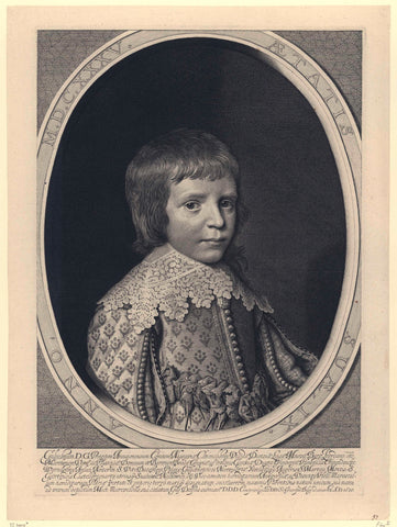 Portrait of William II, Prince of Orange-Nassau at the age of nine, Willem Jacobsz. Delff, 1635 Canvas Print