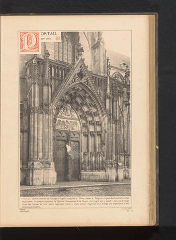 Side portal at the transept of the Basilica of Our Lady in Tongeren, anonymous, c. 1881 - in or before 1889 Canvas Print