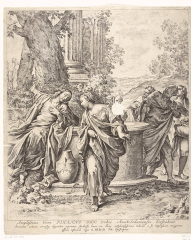 Christus en de Samaritaanse vrouw, Jan de Bisschop, 1669 Canvas Print