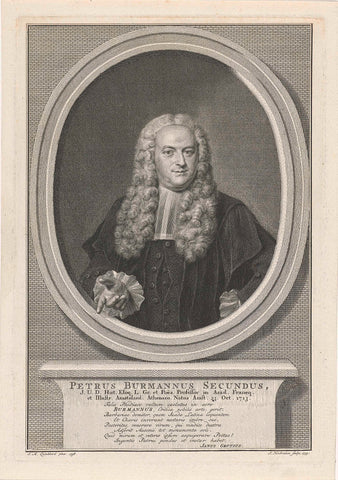 Portret van Pieter Burman, Jacob Houbraken, 1759 Canvas Print