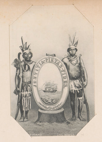 Coat of arms of Suriname, Eugen Klein, 1900 - 1910 Canvas Print