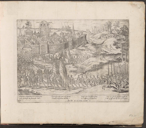 Montbrison taken by Des Andrets, 1562, Frans Hogenberg, 1567 - c. 1571 Canvas Print