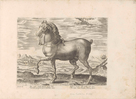 German horse, anonymous, 1624 - before 1648 Canvas Print