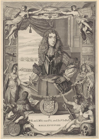 Portrait of William III, Prince of Orange, anonymous, 1689 Canvas Print