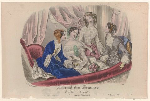 Journal des Femmes, 1840-1851, Pl. 1639, anonymous, 1840-1851 Canvas Print