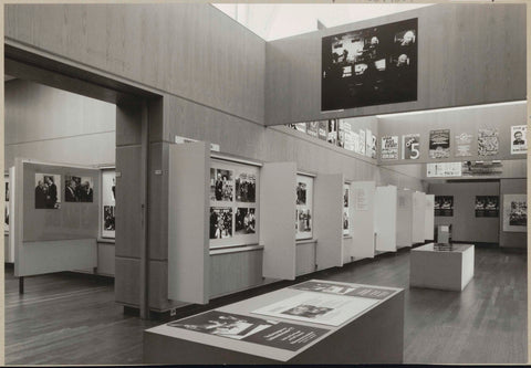 Corner of a room of the Department of Dutch History with photographs including enlargements and the exhibition poster, c. 1978 Canvas Print