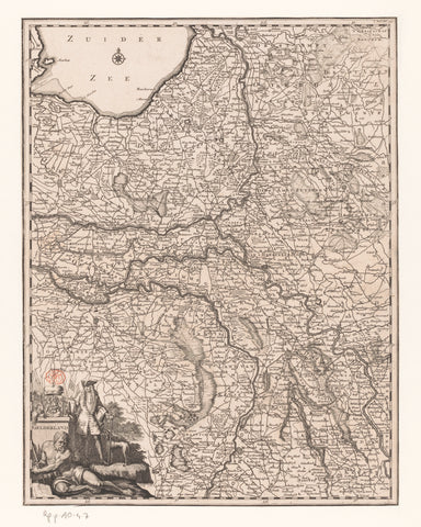 Map of Gelderland, anonymous, 1725 Canvas Print