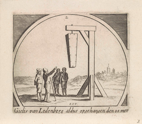 Body of Gillis van Ledenberg hung, Esaias van de Velde (possibly), 1619 - 1621 Canvas Print