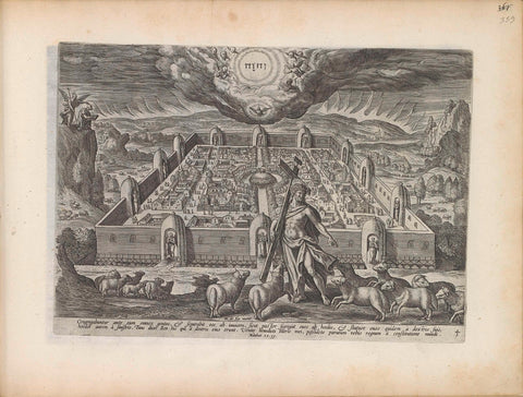 Christ as Good Shepherd for the New Jerusalem, Julius Goltzius, 1643 Canvas Print