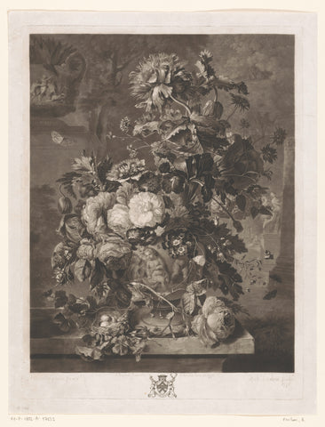 Floral Still Life, Richard Earlom, 1778 Canvas Print