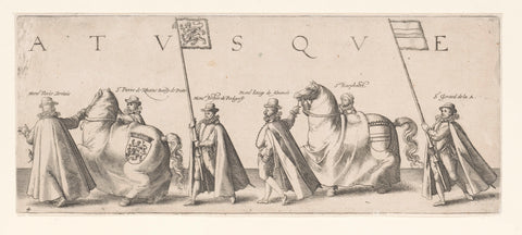 Funeral procession of William of Orange, sheet 4, Hendrick Goltzius, 1584 - 1638 Canvas Print