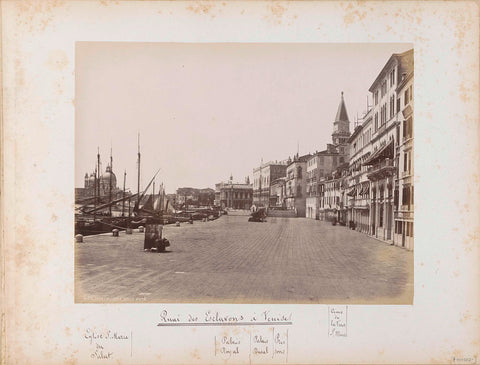 Quay in Venice seen in the direction of St Mark's Square, Carlo Ponti, 1860 - 1881 Canvas Print