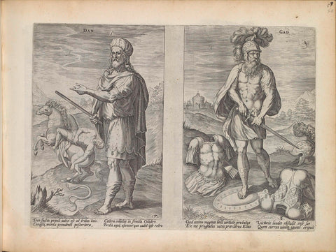 Ancestors Dan and Gad, Johann Sadeler (I), 1643 Canvas Print