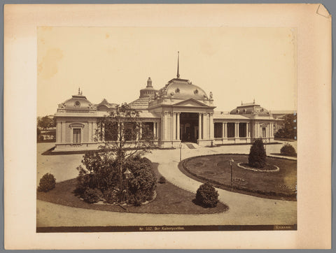 View of the Kaiser Pavilion during the World's Fair of 1873 in Vienna, Oscar Krämer, c. 1873 Canvas Print