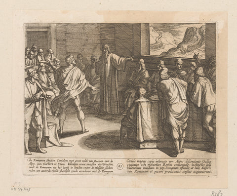 Consultation on the arrival of new Roman troops, 69-70, Antonio Tempesta, 1612 Canvas Print