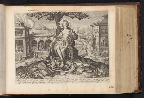 Apollo as patron of the arts, anonymous, Johann Sadeler (I), 1646 Canvas Print