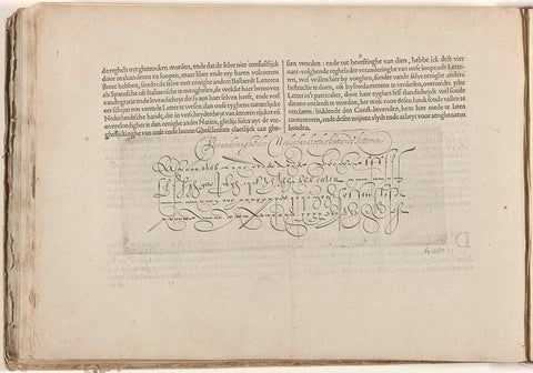 Kort bericht van de lopende handen (continued) en een schrijfvoorbeeld, Simon Frisius, 1608 Canvas Print