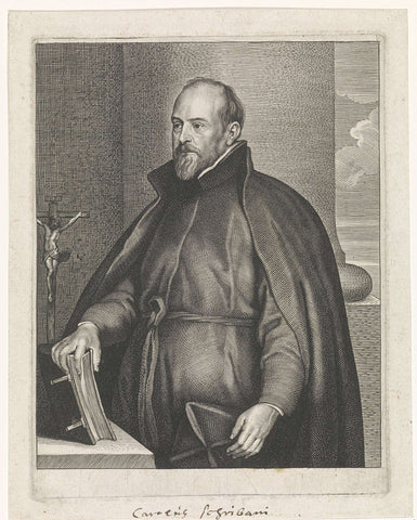 Portrait of the Jesuit Carolus Scribani, Paulus Pontius, 1629 - 1657 Canvas Print