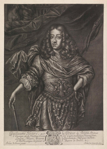 Portrait of William III, Prince of Orange, Jan van Somer, 1671 Canvas Print