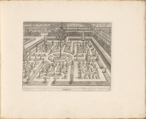 Garden with central ground floor consisting of six compartments, Hans Vredeman de Vries, c. 1635 - c. 1640 Canvas Print