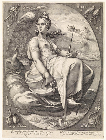 Juno, Hendrick Goltzius, 1596 Canvas Print