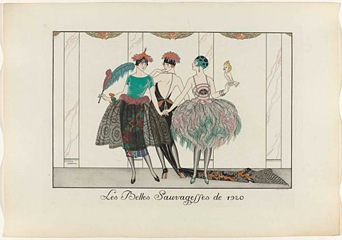 Les Belles Sauvagesses de 1920 , Henri Reidel, 1920 Canvas Print