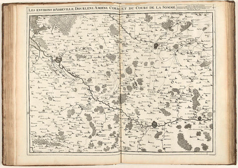 Map of northern France with the course of the Somme, 1710, Jacobus Harrewijn, 1710 Canvas Print