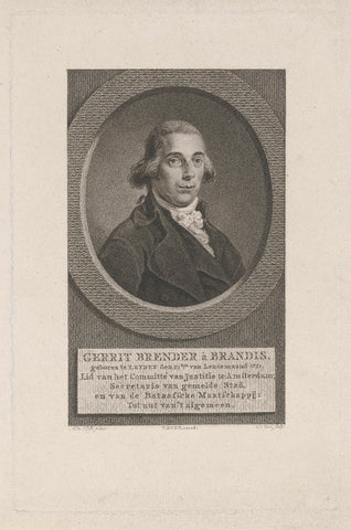 Portrait of Gerrit Brender à Brandis, Christiaan Josi, 1784 - 1828 Canvas Print