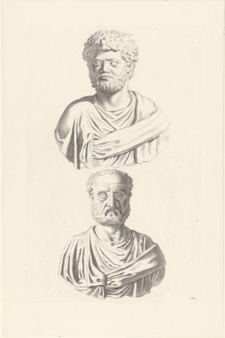 Busts of Seianus and an unknown man, Theodor Matham, 1640 Canvas Print