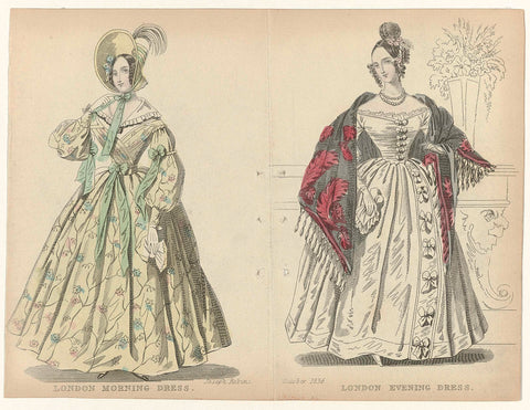 The Ladies Pocket Magazine, october 1836 : London morning dress (...), anonymous, 1836 Canvas Print