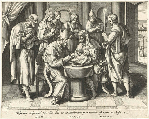 Circumcision of Christ, Jacques de Bie, 1598 - 1618 Canvas Print