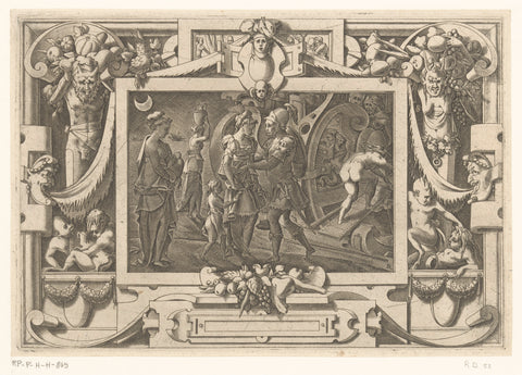 Medea boards the Argo with Jason, René Boyvin, 1563 Canvas Print