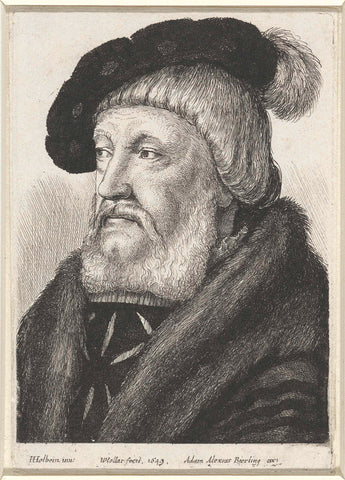 Portrait of Sir William Butts, Wenceslaus Hollar, 1649 Canvas Print