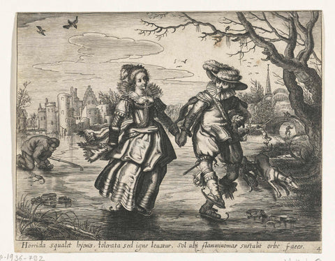 Winter, Daniël van den Bremden, 1625 - 1630 Canvas Print