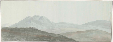 View of mountain peaks of the Apennines, Louis Ducros, 1778 Canvas Print