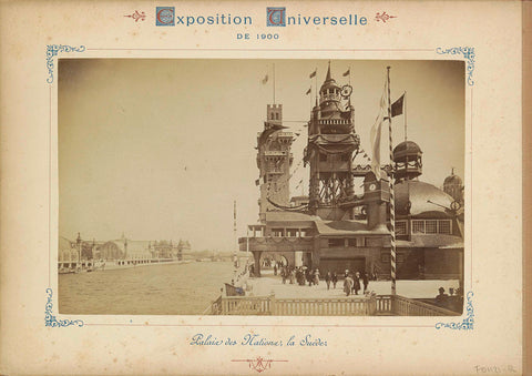 Pavilion of Sweden on the Rue des Nations along the Seine in Paris, Neurdein Frères, 1900 Canvas Print