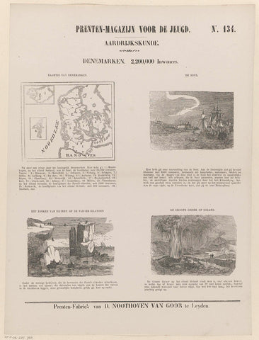 Denmark. 2,200,000 inhabitants, Dirk Noothoven van Goor, 1850 - 1881 Canvas Print